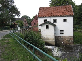 Die Mühle von Bötersheim an der Este.